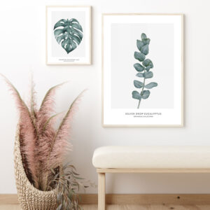 Illustrative and abstract poster design in soft colors