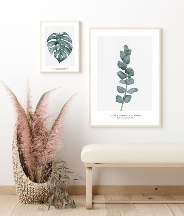 Illustrative and abstract poster design in soft colors