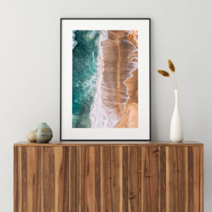 Illustrative and abstract poster design in soft colors