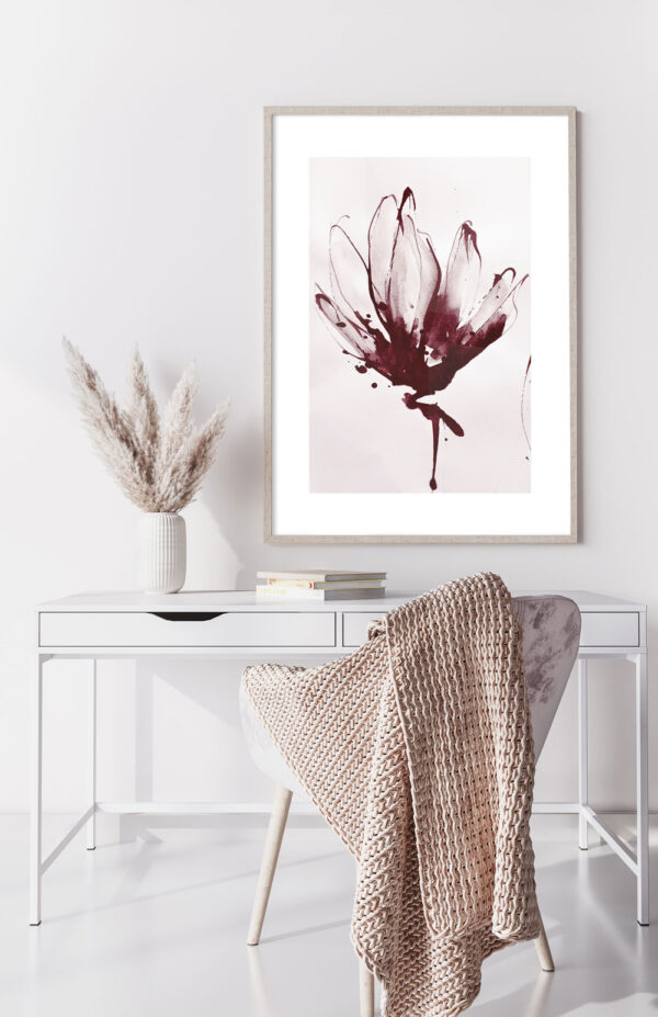 Illustrative and abstract poster design in soft colors