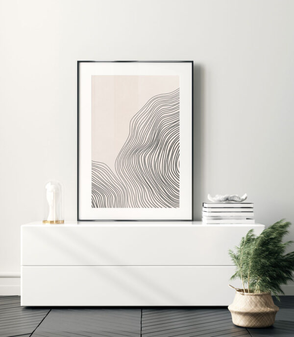 Illustrative and abstract poster design in soft colors