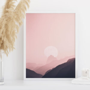 Illustrative and abstract poster design in soft colors