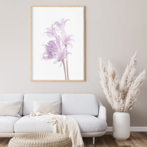 Illustrative and abstract poster design in soft colors