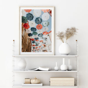 Illustrative and abstract poster design in soft colors