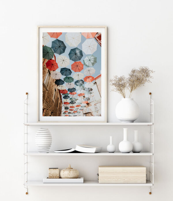 Illustrative and abstract poster design in soft colors