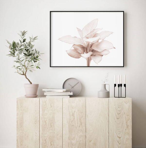 Illustrative and abstract poster design in soft colors