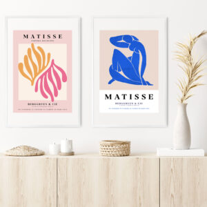 Illustrative and abstract poster design in soft colors