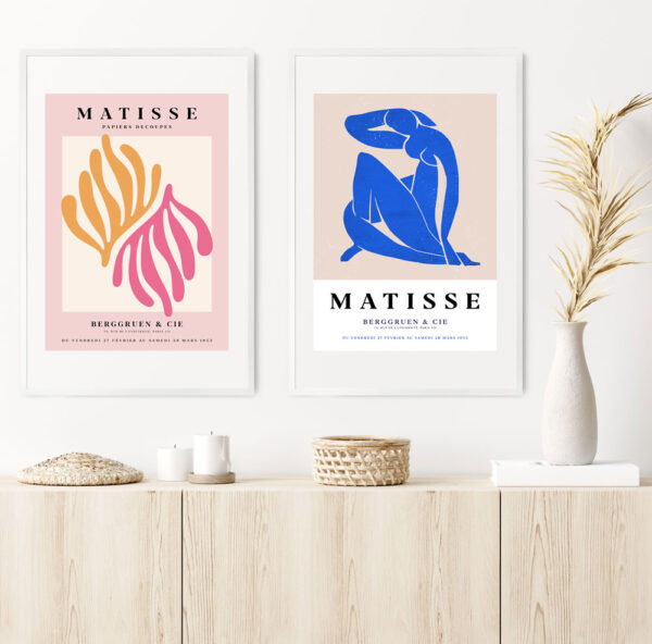 Illustrative and abstract poster design in soft colors