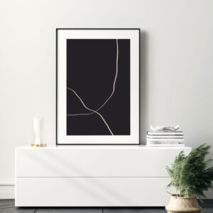 Illustrative and abstract poster design in soft colors