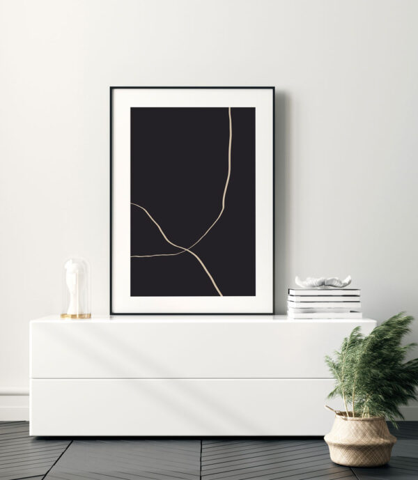 Illustrative and abstract poster design in soft colors