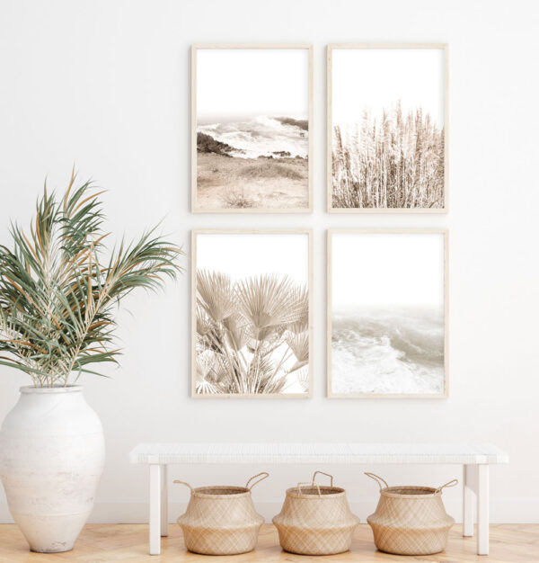 Illustrative nature and scenery poster in soft colors