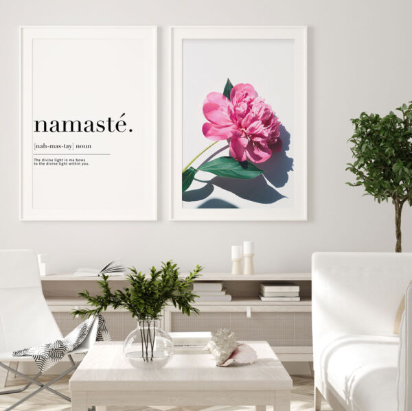 Illustrative and abstract poster design in soft colors