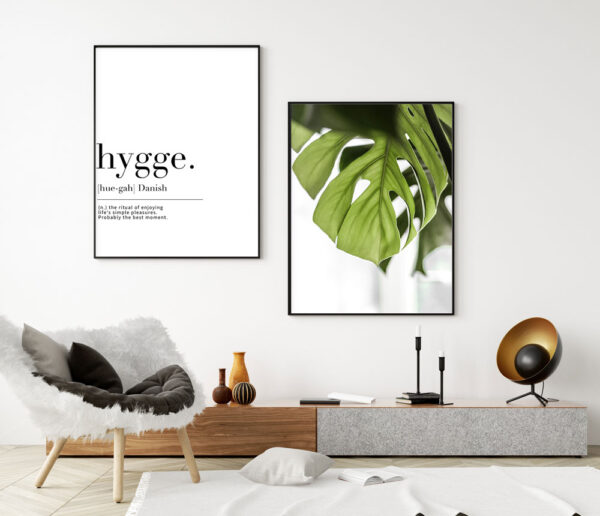 Illustrative and abstract poster design in soft colors