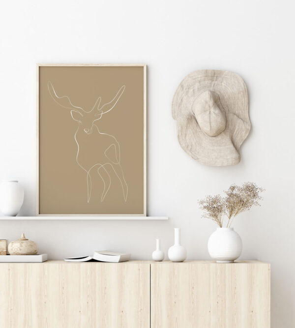 Illustrative and abstract poster design in soft colors