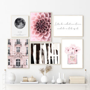 Illustrative and abstract poster design in soft colors