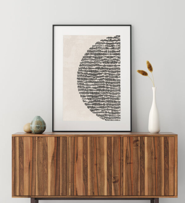 Illustrative and abstract poster design in soft colors