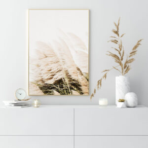 Illustrative and abstract poster design in soft colors