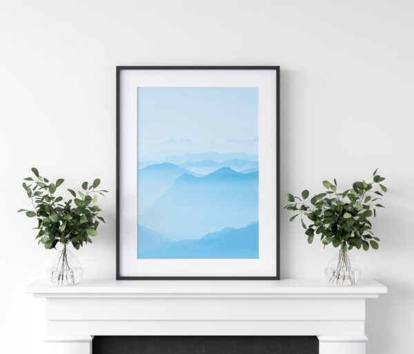 Illustrative and abstract poster design in soft colors