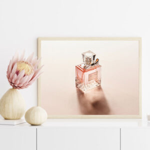 Illustrative and abstract poster design in soft colors