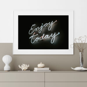 Illustrative and abstract poster design in soft colors