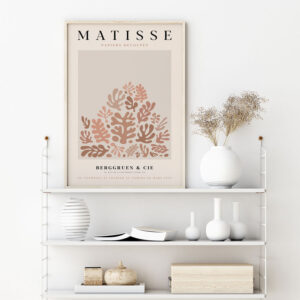 Illustrative and abstract poster design in soft colors